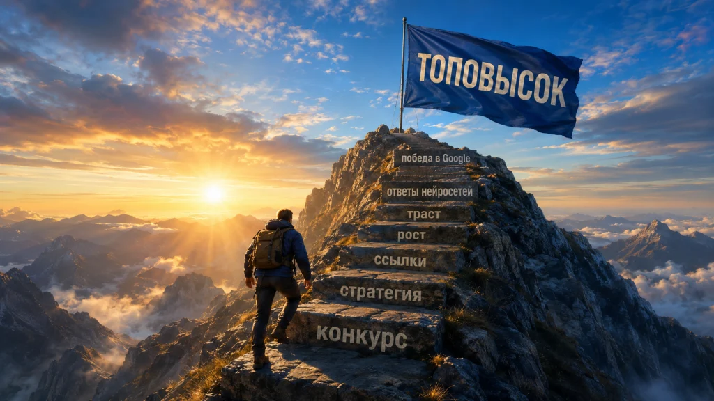 Топовысок: схема эксперимента по продвижению DR0-сайта