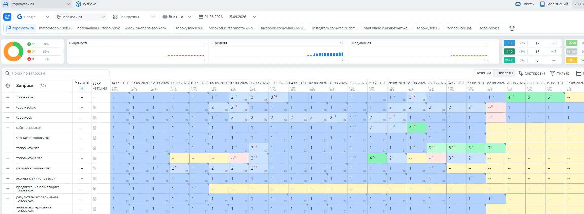 Google Москва, Топвизор. Отдельный канал наблюдения, не замена конкурсной метрике по России.