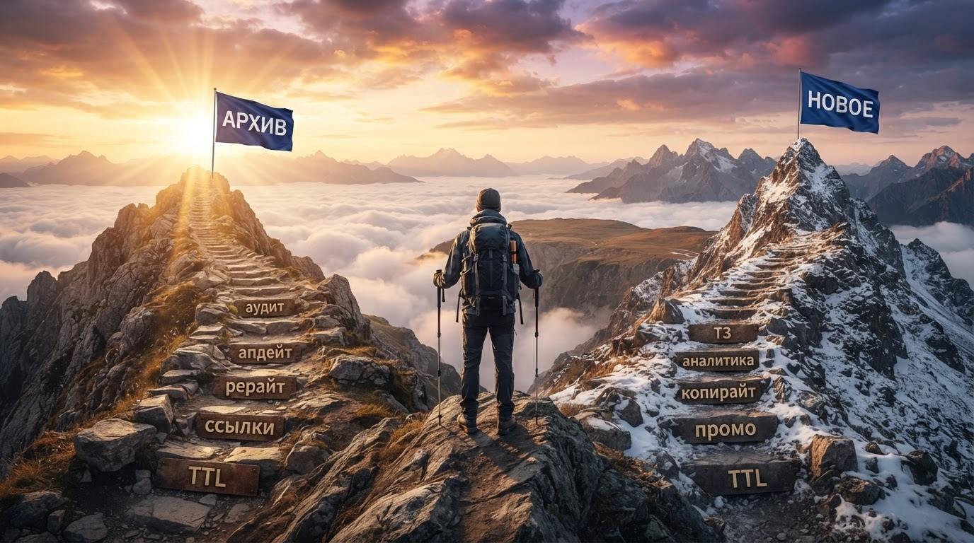 Переработка архива против новых публикаций при равном бюджете